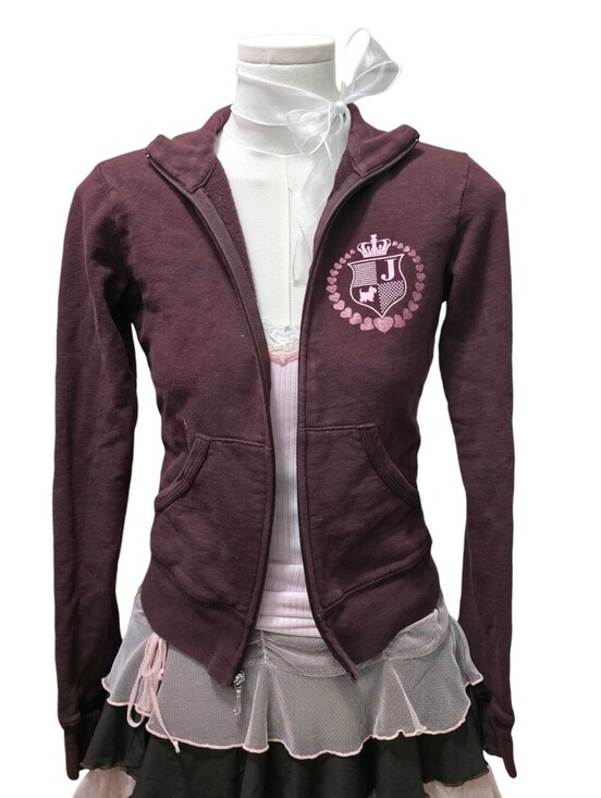 Juicy Couture Tops - Y2K Juicy couture long sleeve vintage 100% cotton zip up with cool back design